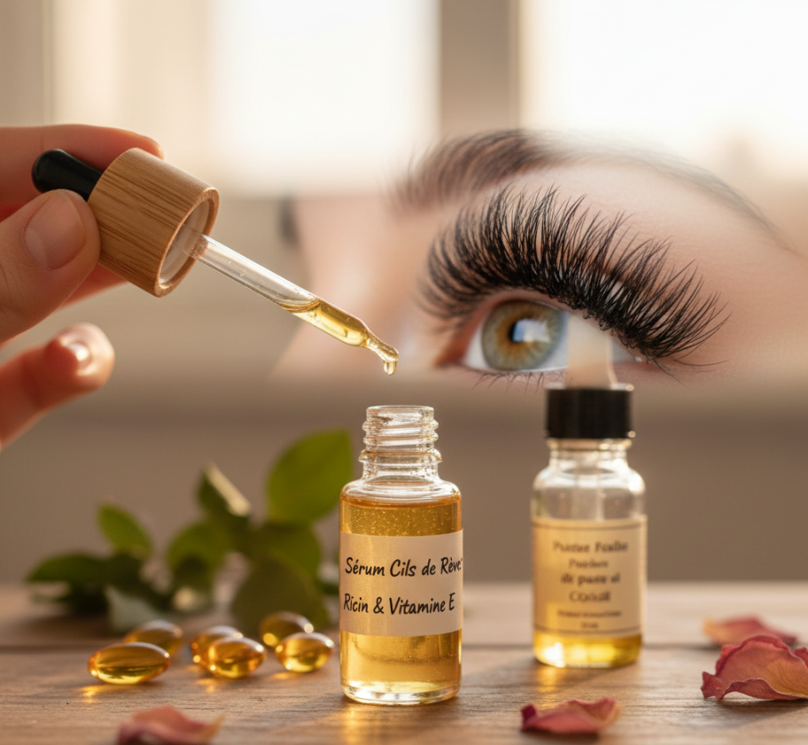 Le sérum miracle pour des cils de rêve : huile de ricin + vitamine E