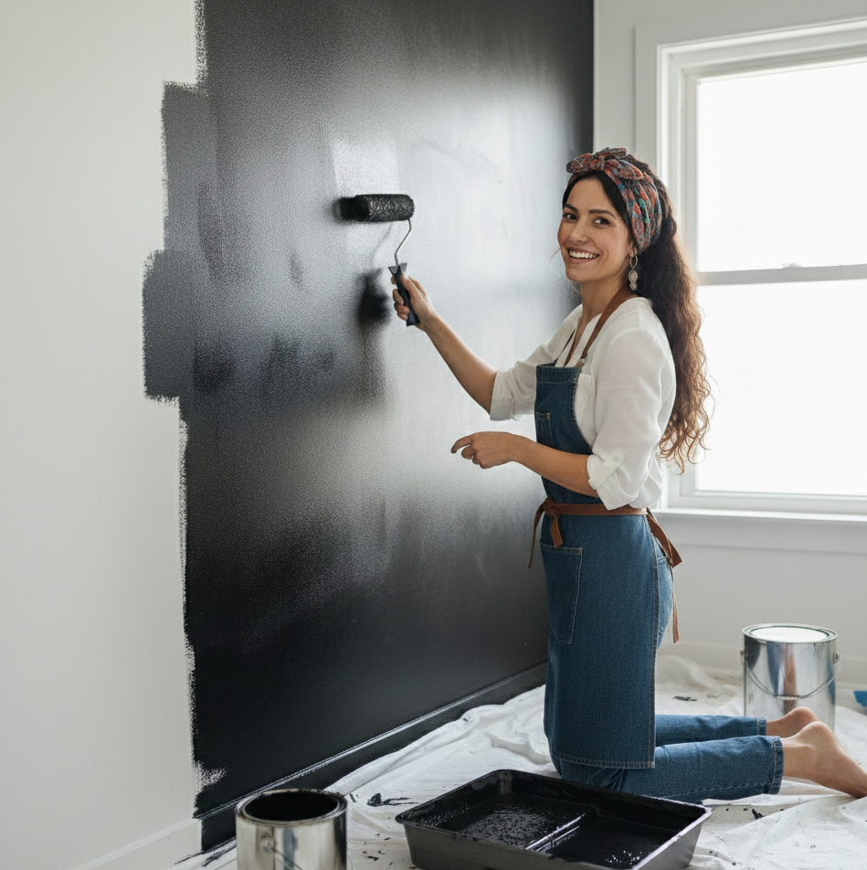 Peindre un mur avec de la peinture ardoise : guide facile et rapide