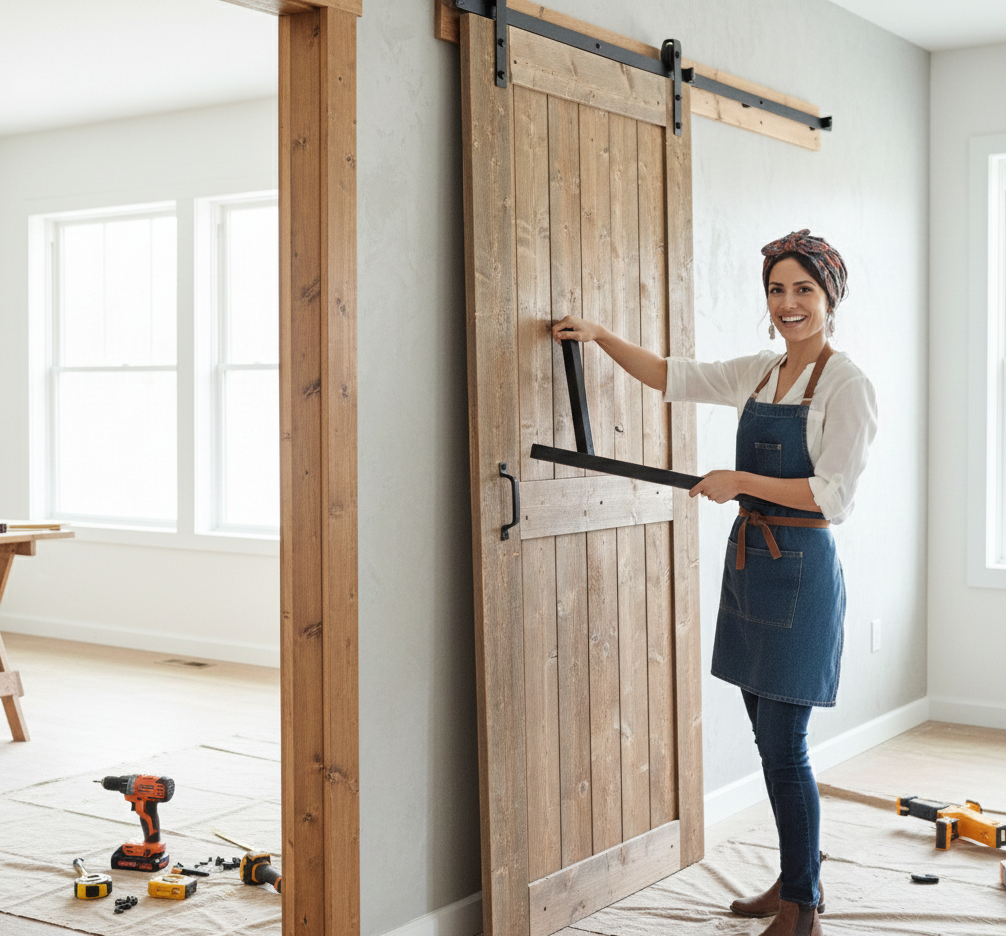 Installer une porte de grange coulissante : guide pas à pas