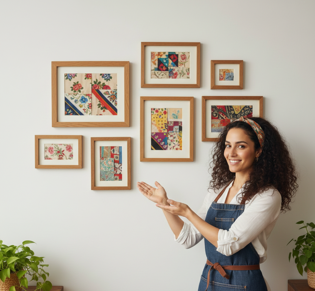 Encadrer des chutes de tissus anciens ou foulards : idées créatives et astuces