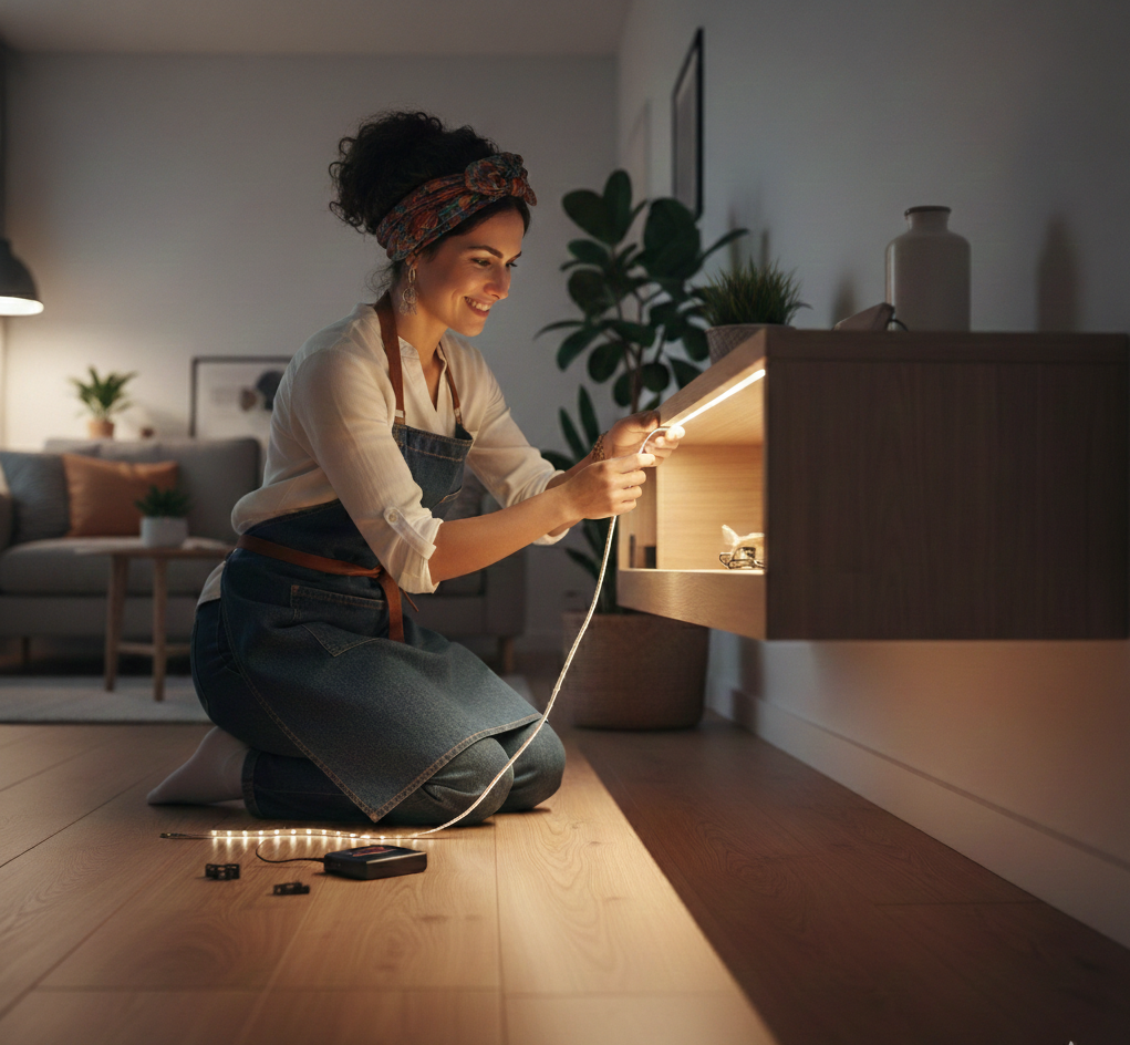 Installer des rubans LED sous les meubles : guide simple et rapide