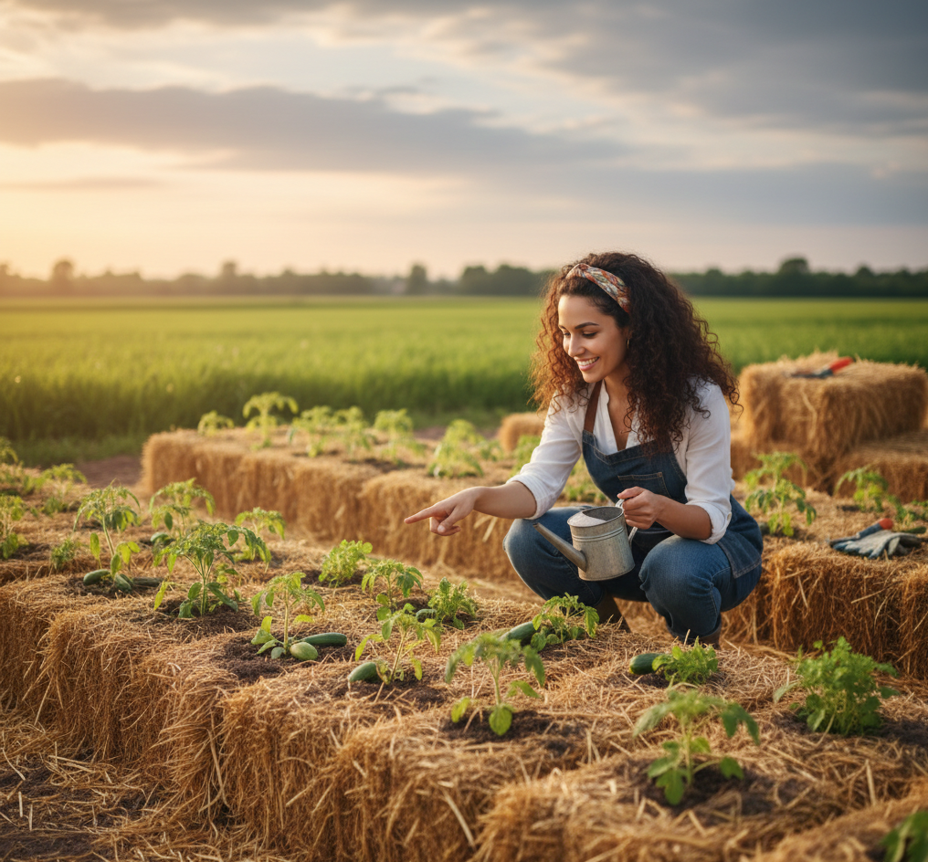 Culture sur botte de paille : avantages et inconvénients