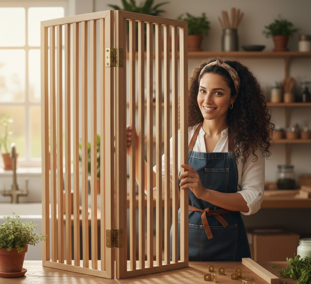 Tuto DIY : Fabriquer facilement un paravent en bois avec des baguettes