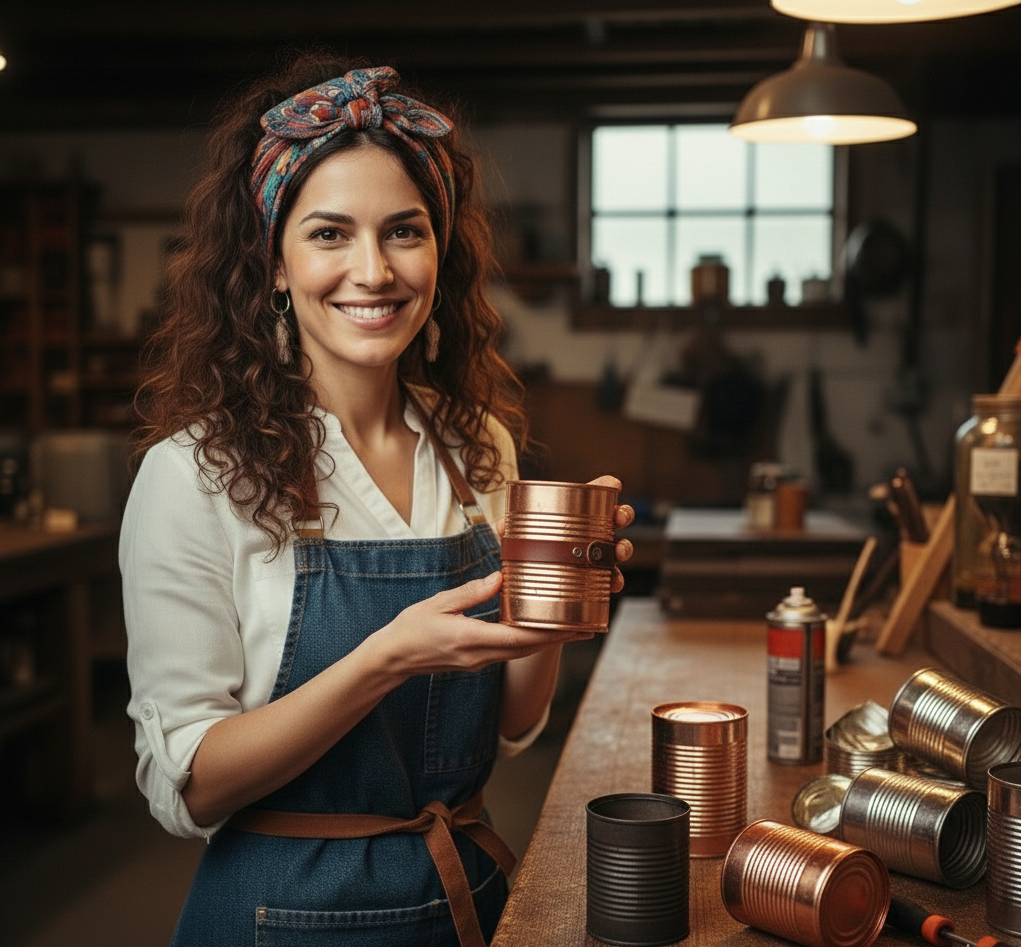 Transformez vos conserves en superbes organisateurs en cuivre
