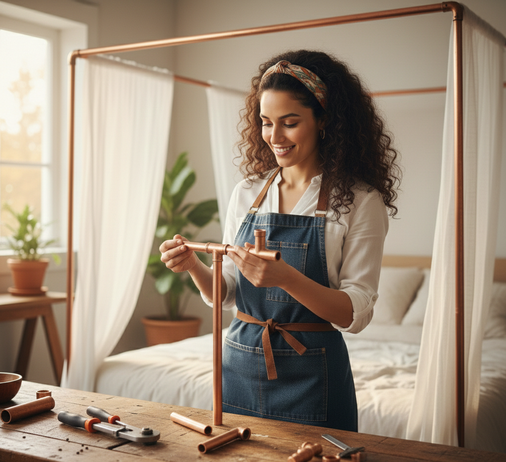 Comment installer un baldaquin avec des tubes de cuivre : guide pas à pas