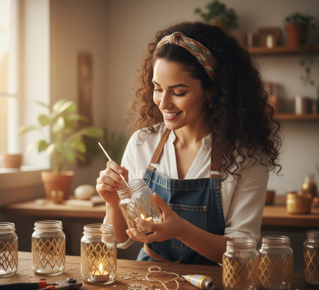 صنع شموع يدوية من أواني المربى: إبداع مغاربي مميز