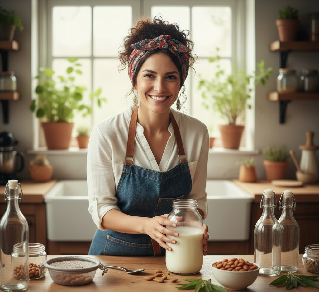 Lácteos vegetales: haz leche de almendras casera y sostenible