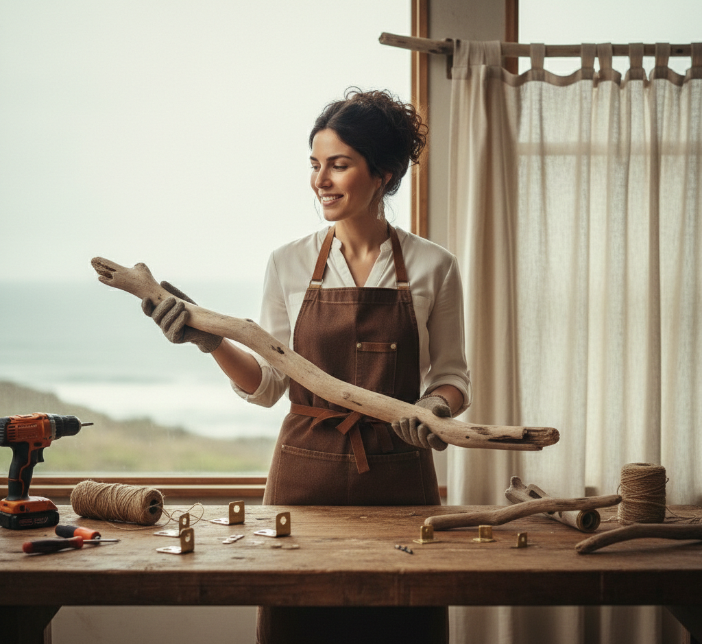 Fabriquer des tringles avec du bois flotté : guide facile et zen