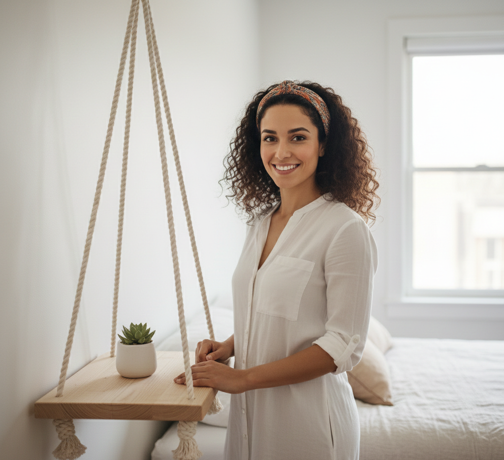 Table de nuit suspendue : Tutoriel DIY facile