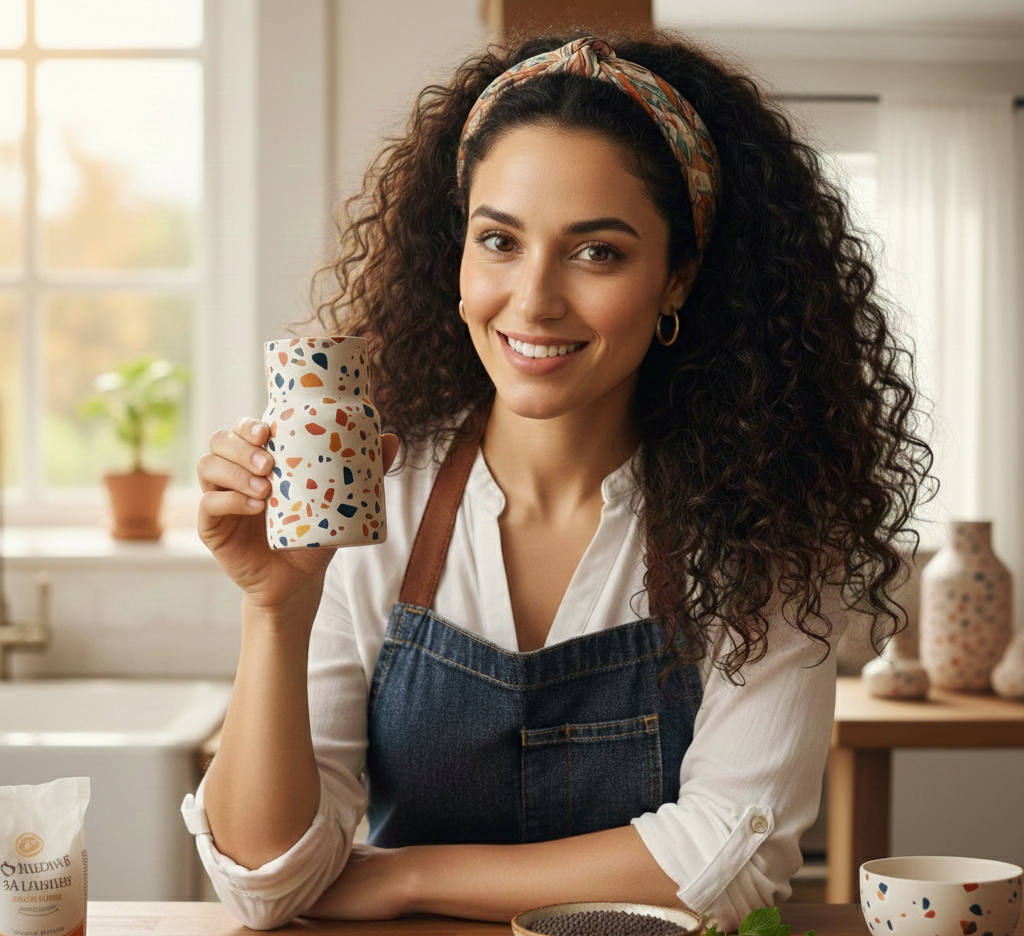 Créer un vase terrazzo effet granito : tutoriel DIY