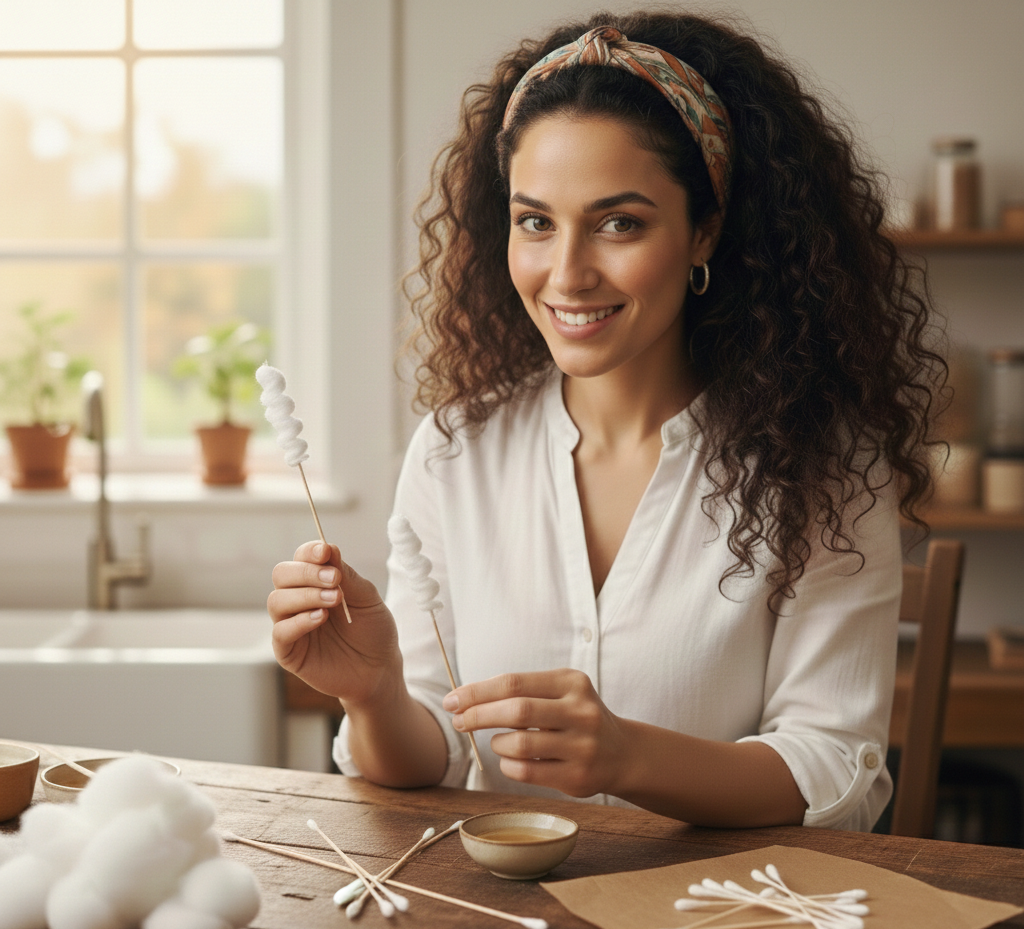 Tutoriel : Fabriquer un coton-tige cure-oreille spirale maison