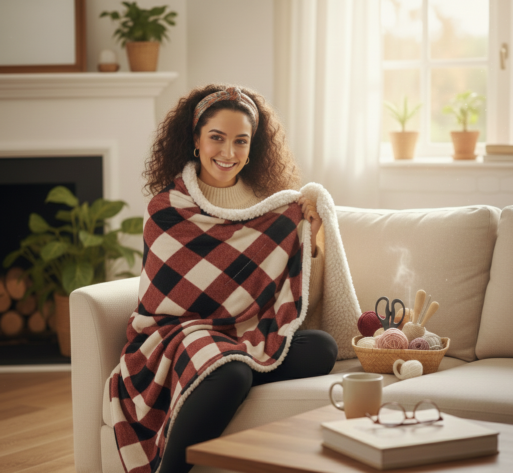 How to Make a Reversible Plaid Sherpa Blanket: A Cozy DIY Guide