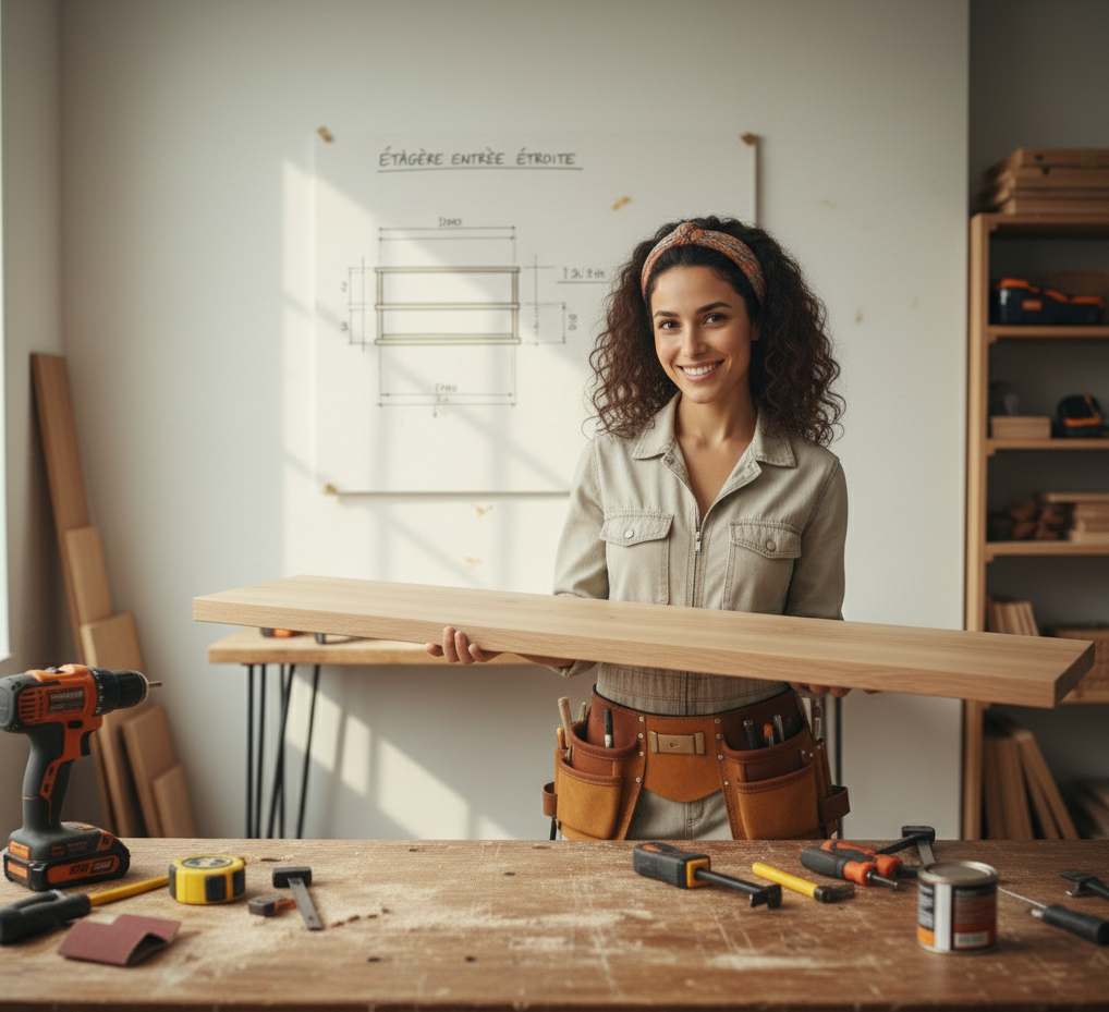 كيفية صنع طاولة كونسول دخول ضيقة