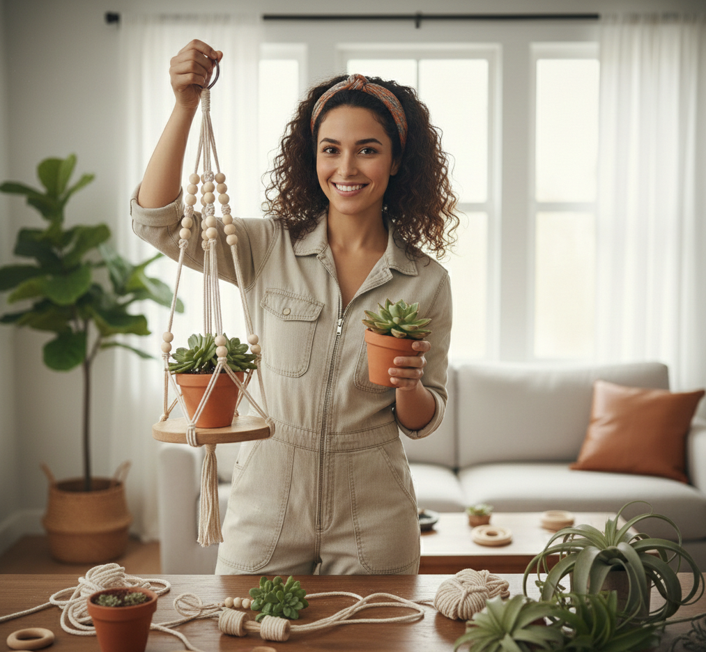 كيف تصنع تعليق جوي نباتي متنقل