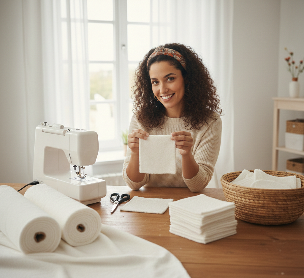 Tutoriel : Fabriquer des lingettes change bébé en bambou