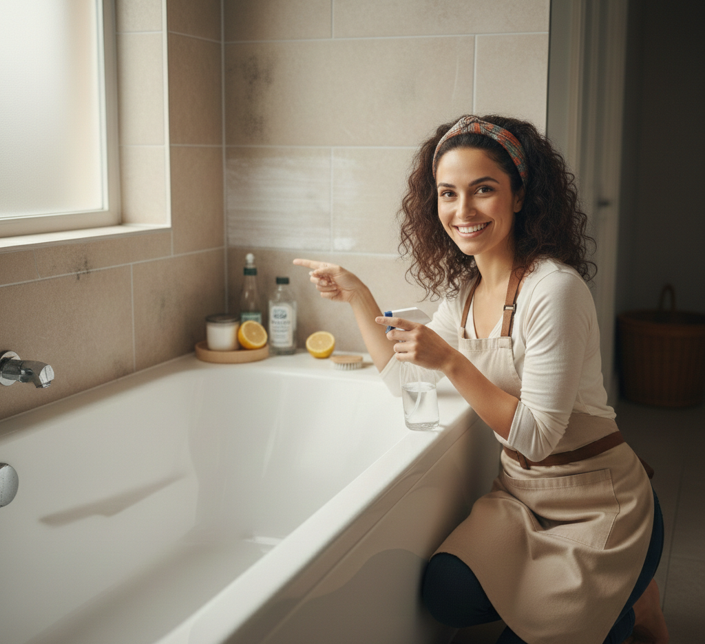 Cómo limpiar los juntas de la bañera que se han puesto negras