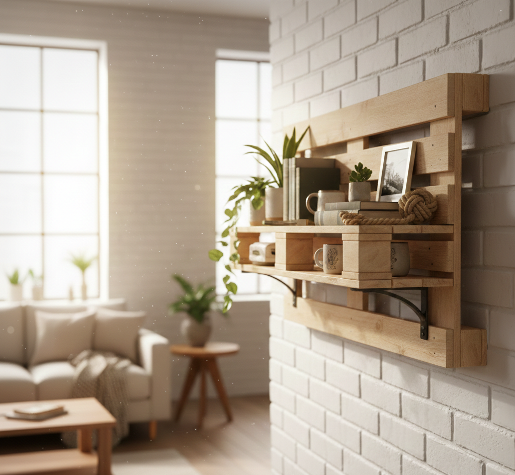 Cómo hacer estanterías murales con palets reciclados: Tutorial paso a paso