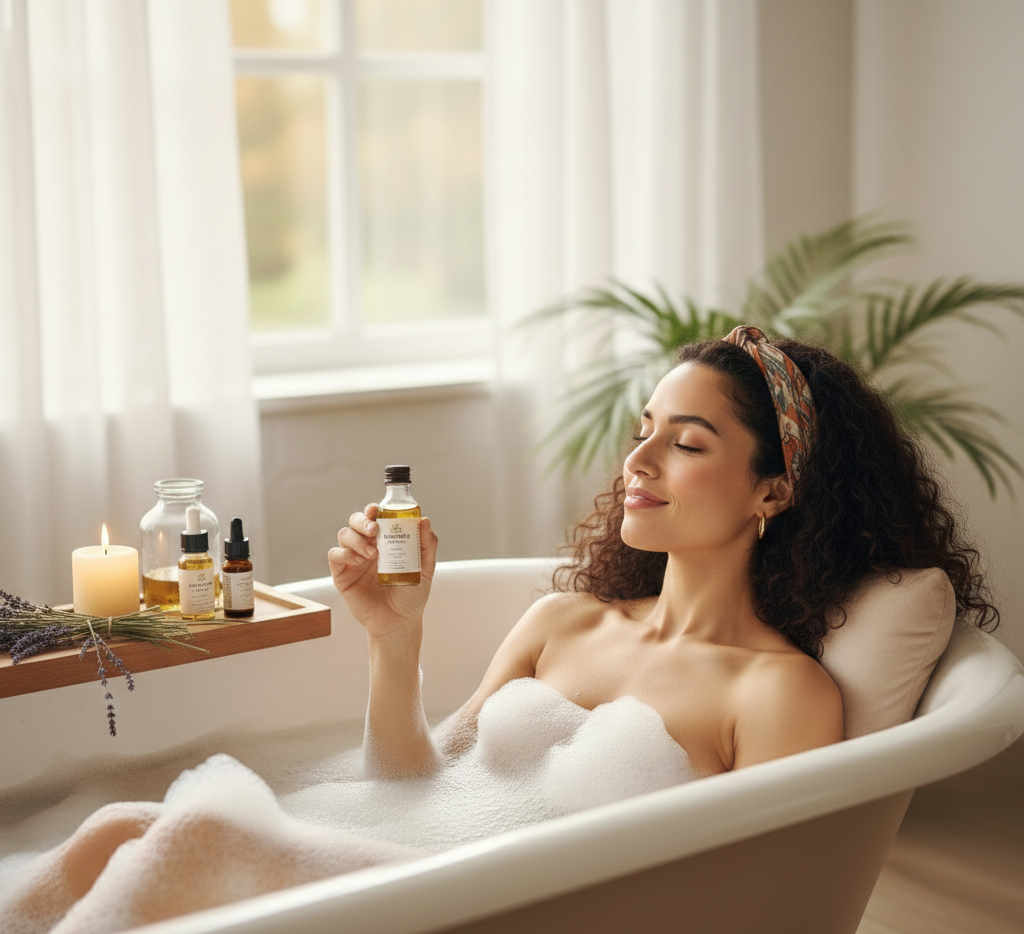 Bain moussant naturel aux huiles essentielles : tutoriel DIY