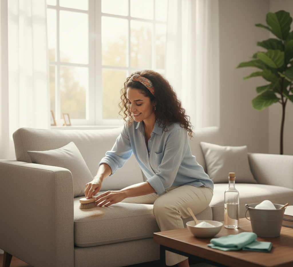 كيف تنظف sofa من القماش بسهولة