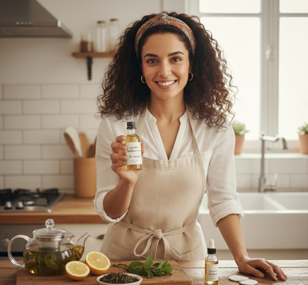 Loción tonificante de té verde: Receta Casera para una Piel Firme y Radiante