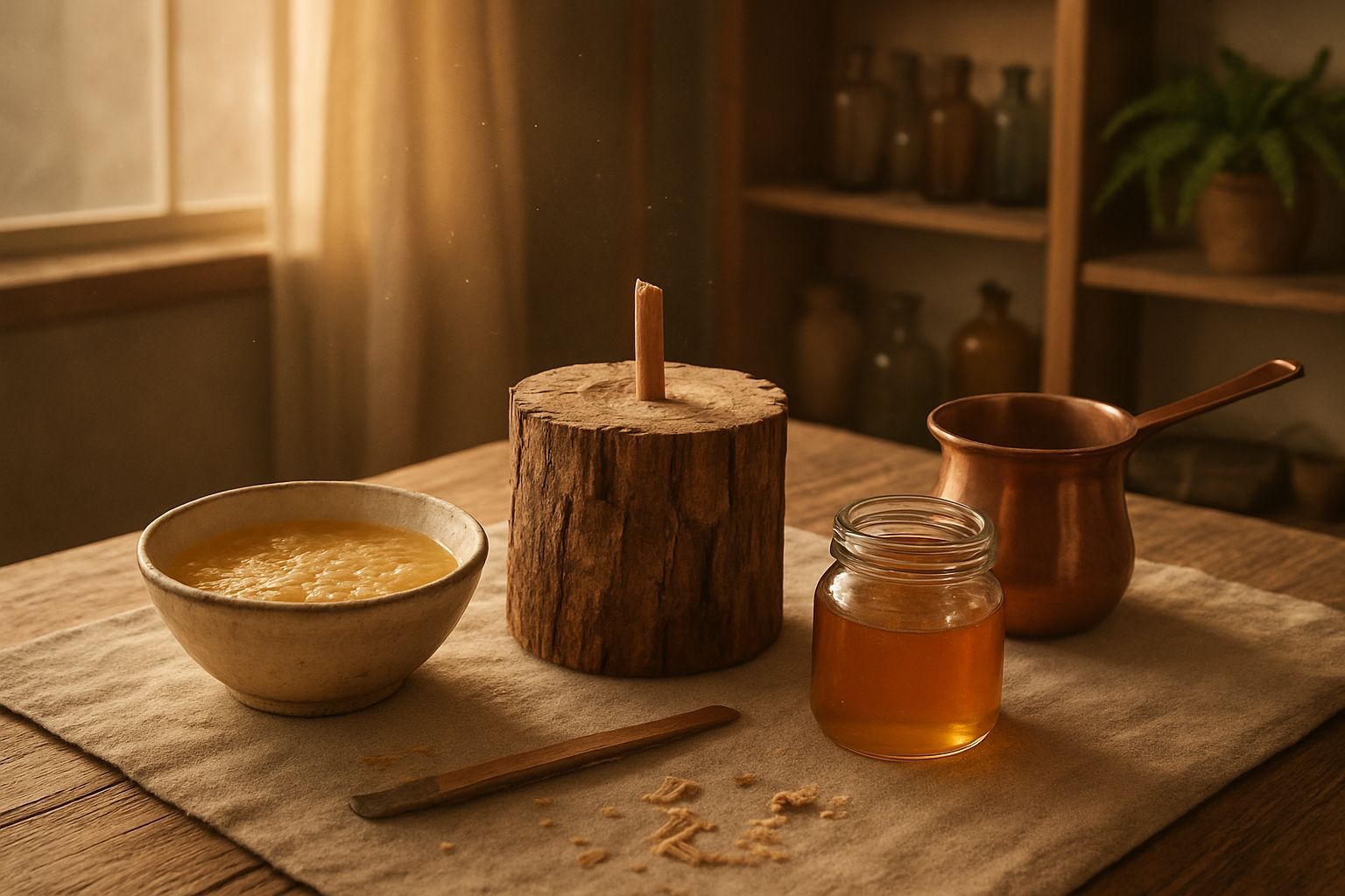 كيفية صنع شمعة من جذع الخشب الطبيعي