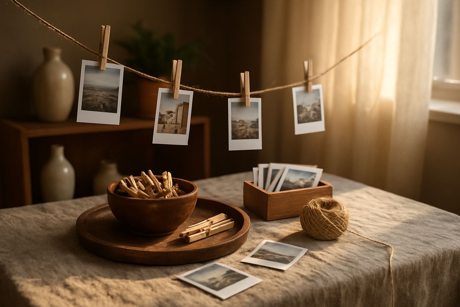 How to Make a Clothespin Photo String Garland