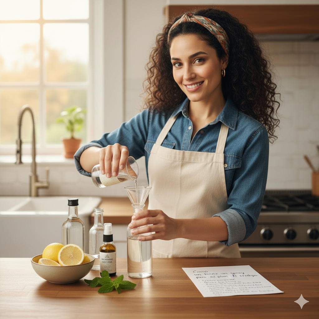 Cómo hacer un spray desinfectante para el plan de trabajo