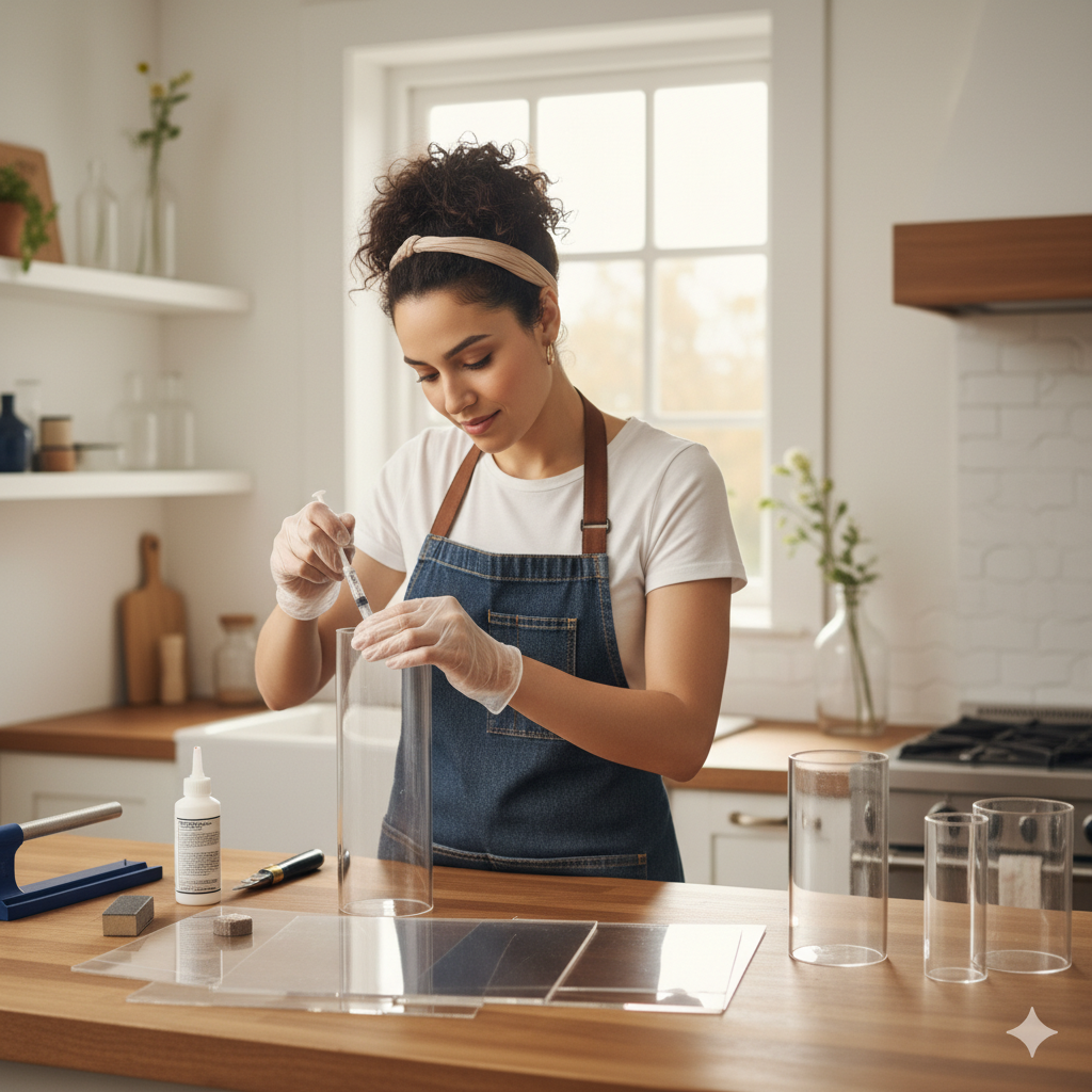 How to Make a Minimalist Clear Cylindrical Vase: A Step-by-Step Guide