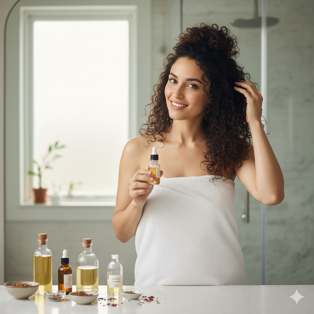 Huile sèche pour cheveux frisés : tutoriel DIY et conseils