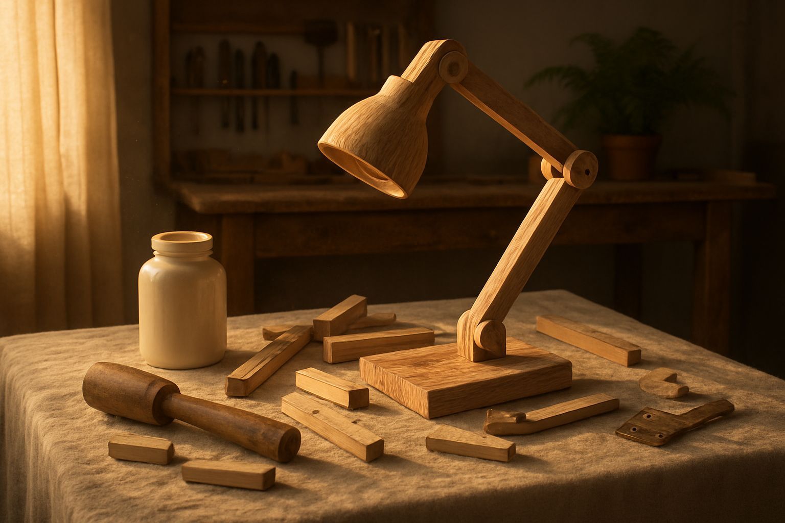 Tutoriel : Fabriquer une lampe liseuse articulée en bois