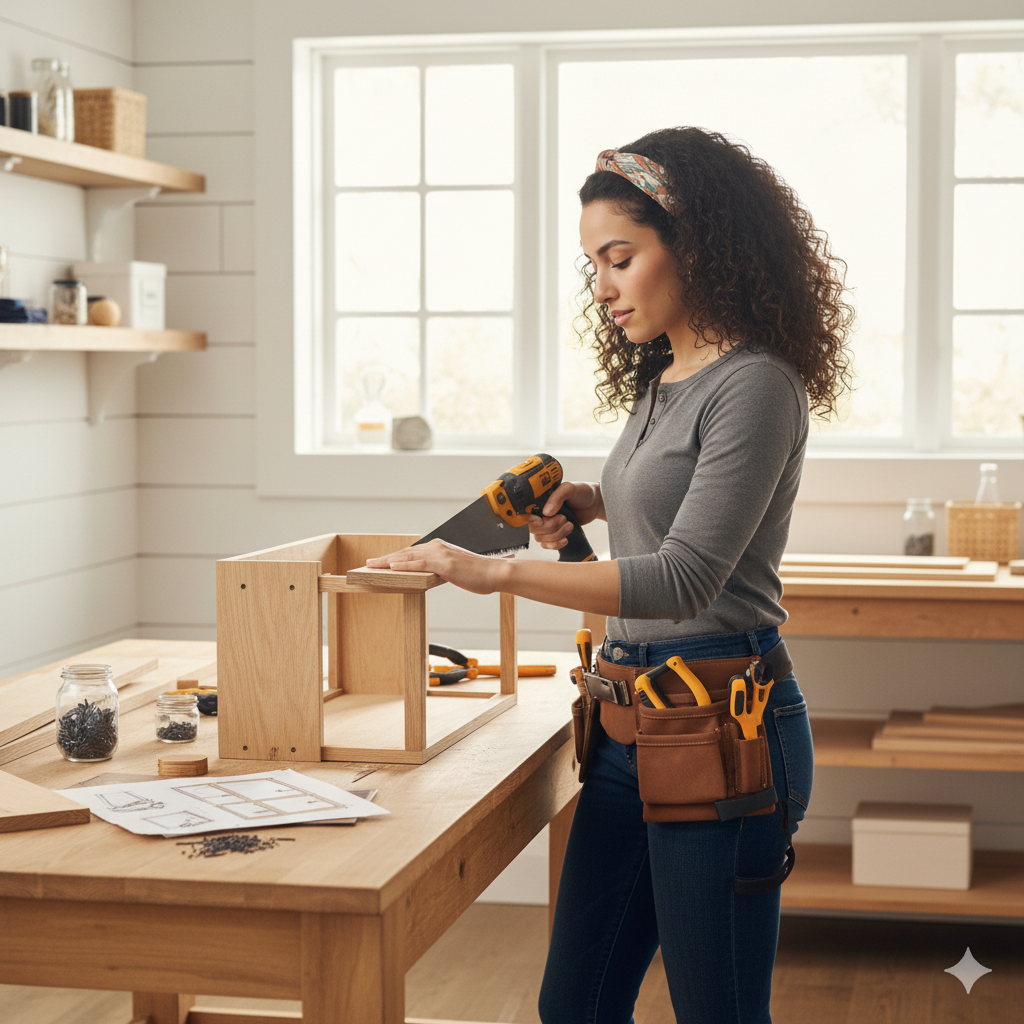 كيفية صنع منظم لسرير خزانة الحمام