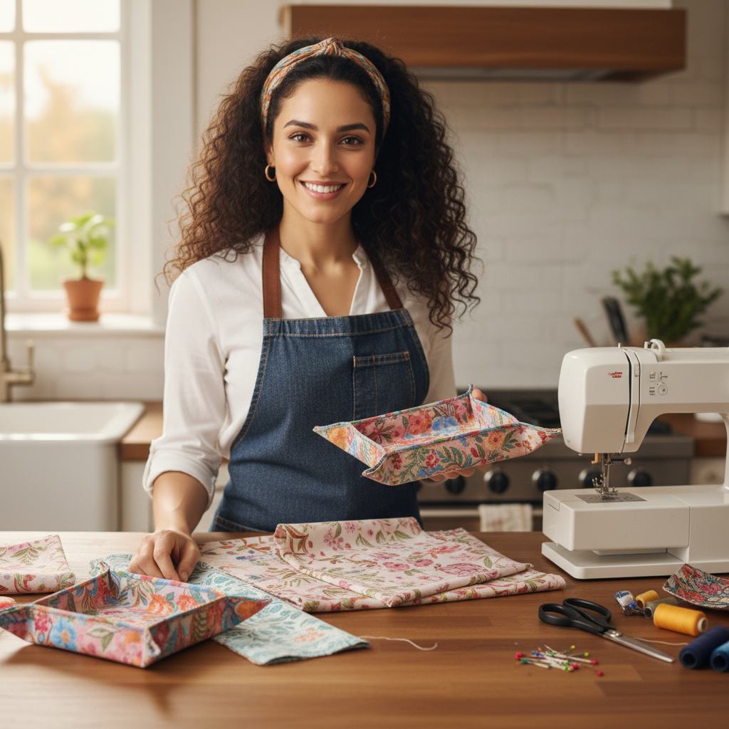 صنع صينية كوكتيل من القماش القابل لإعادة الاستخدام