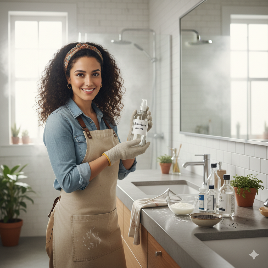 Comment fabriquer un spray anti-buée miroir salle de bain maison