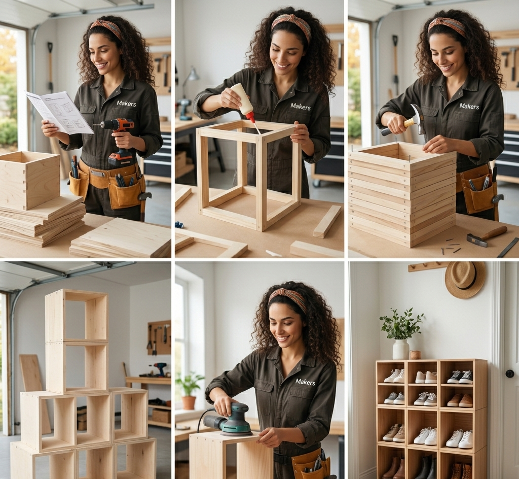 Crea Tu Zapatero Modular Perfecto: Un Tutorial DIY para un Hogar Organizado