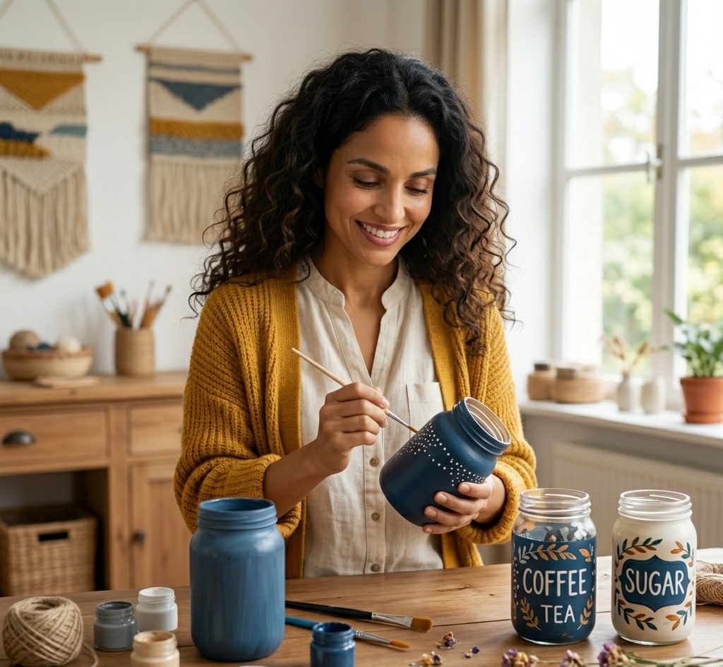 Créer un adorable trio de bocaux pour café, thé et sucre : tutoriel pas à pas