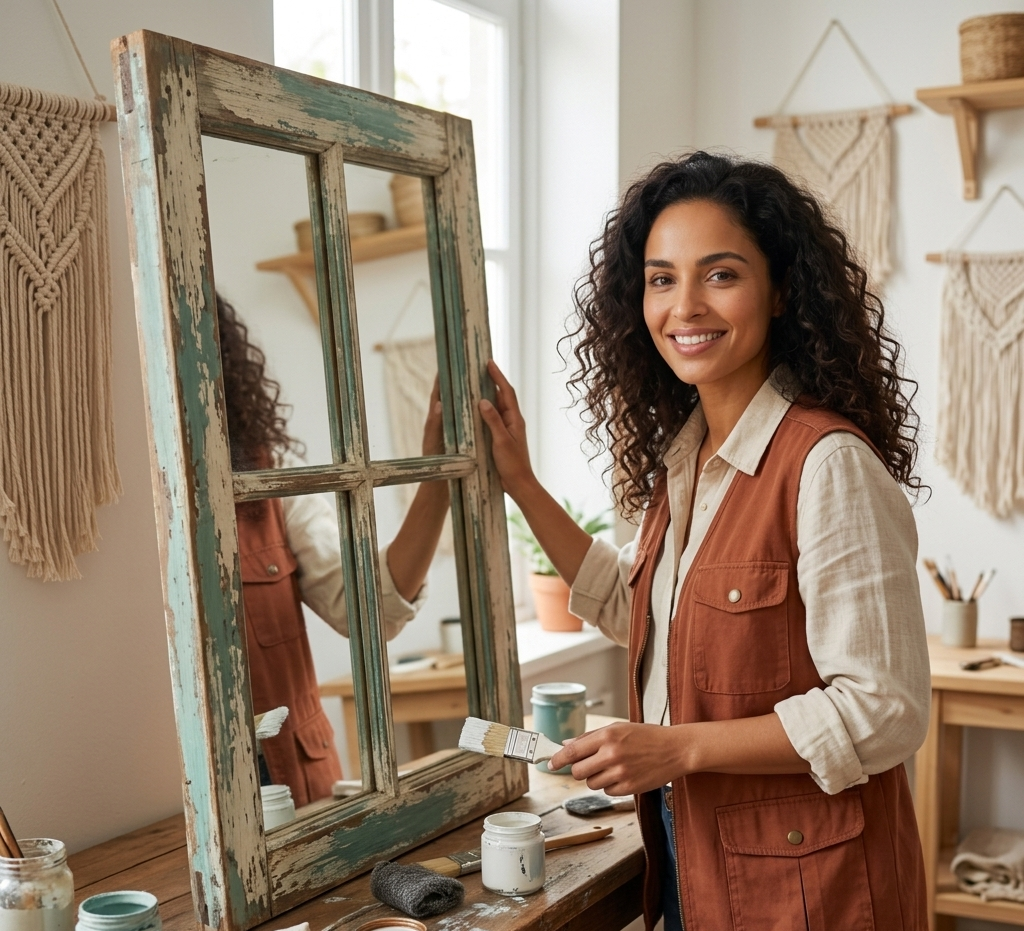 Tutoriel : Créez un Miroir Fenêtre Ancienne à Patine Rustique