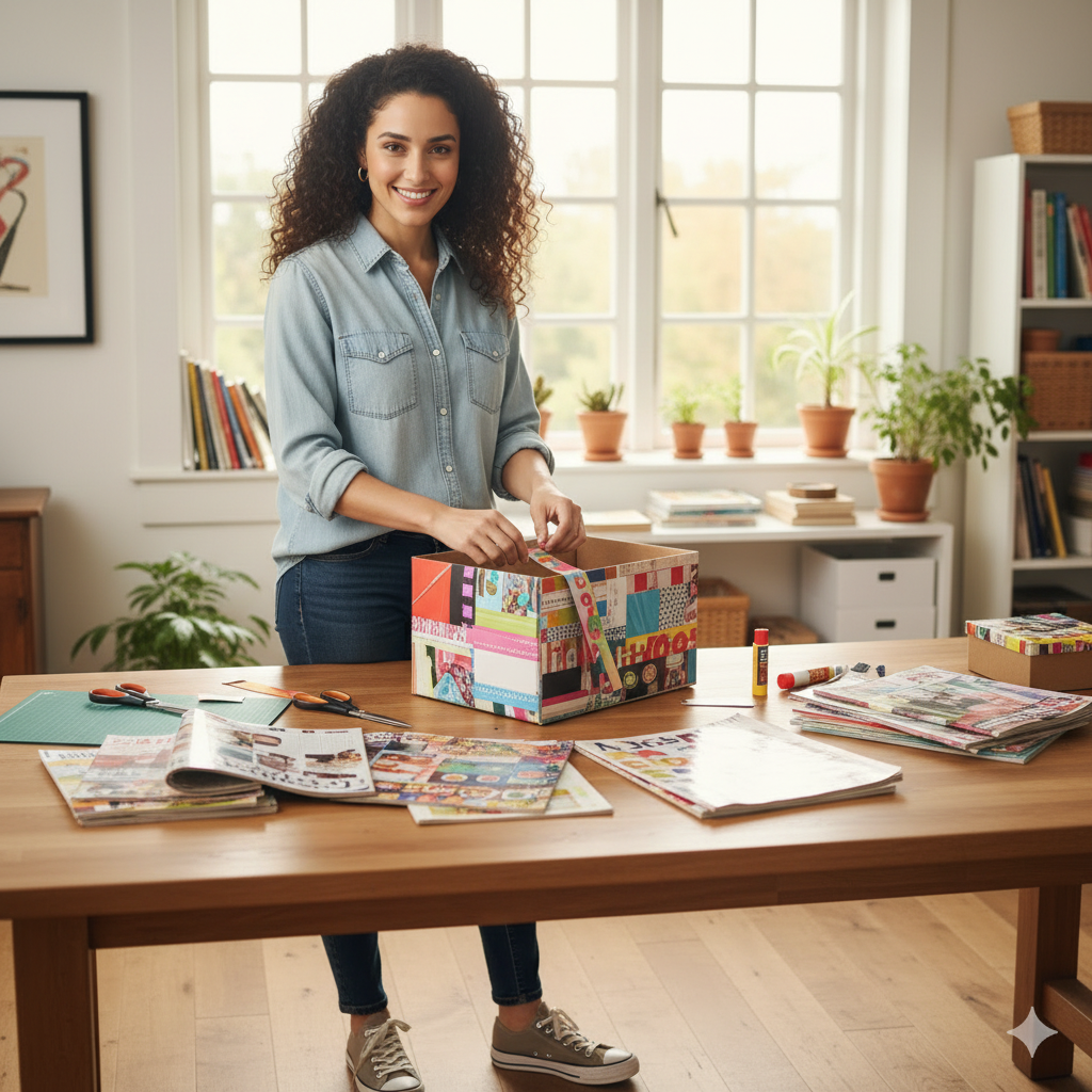 Créer une boîte d'archivage décorative avec des magazines