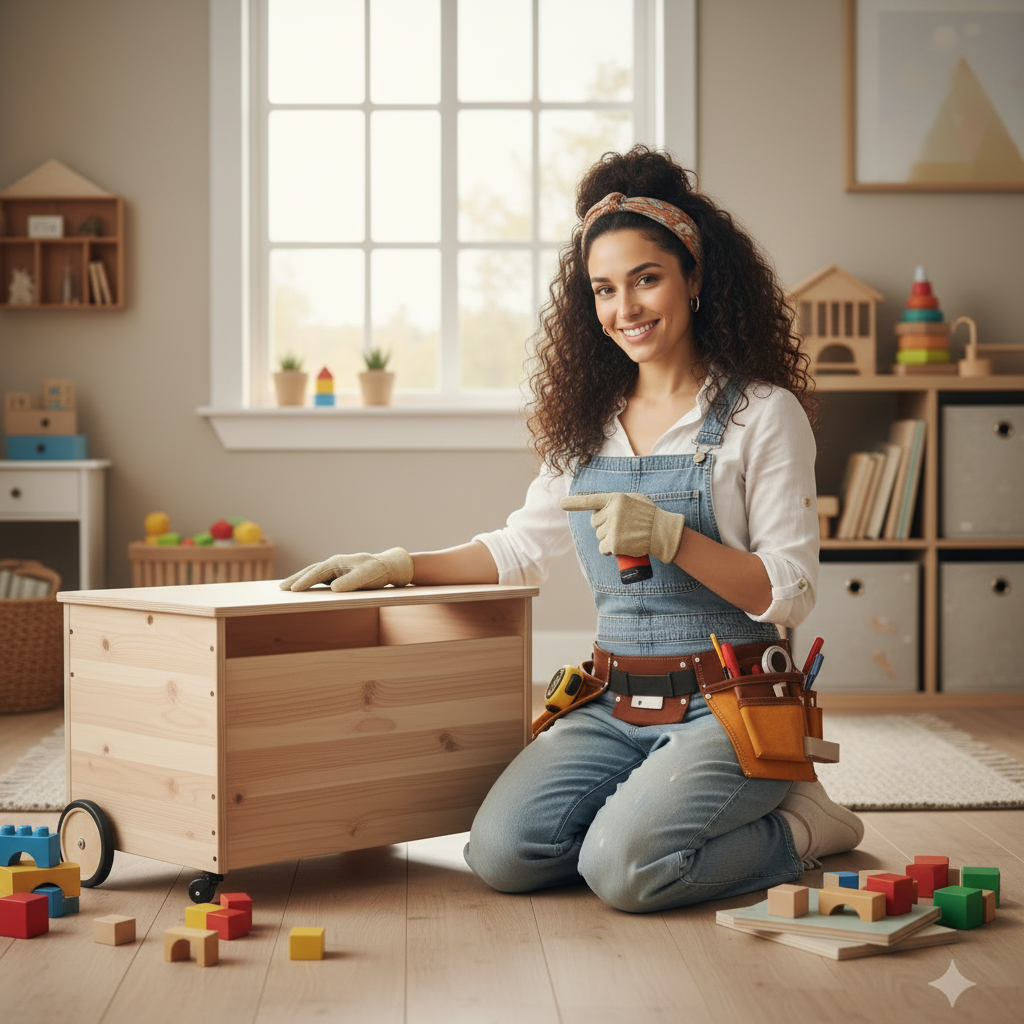 Caja con ruedas para juguetes: Tutorial paso a paso para organizar el espacio de tus niños