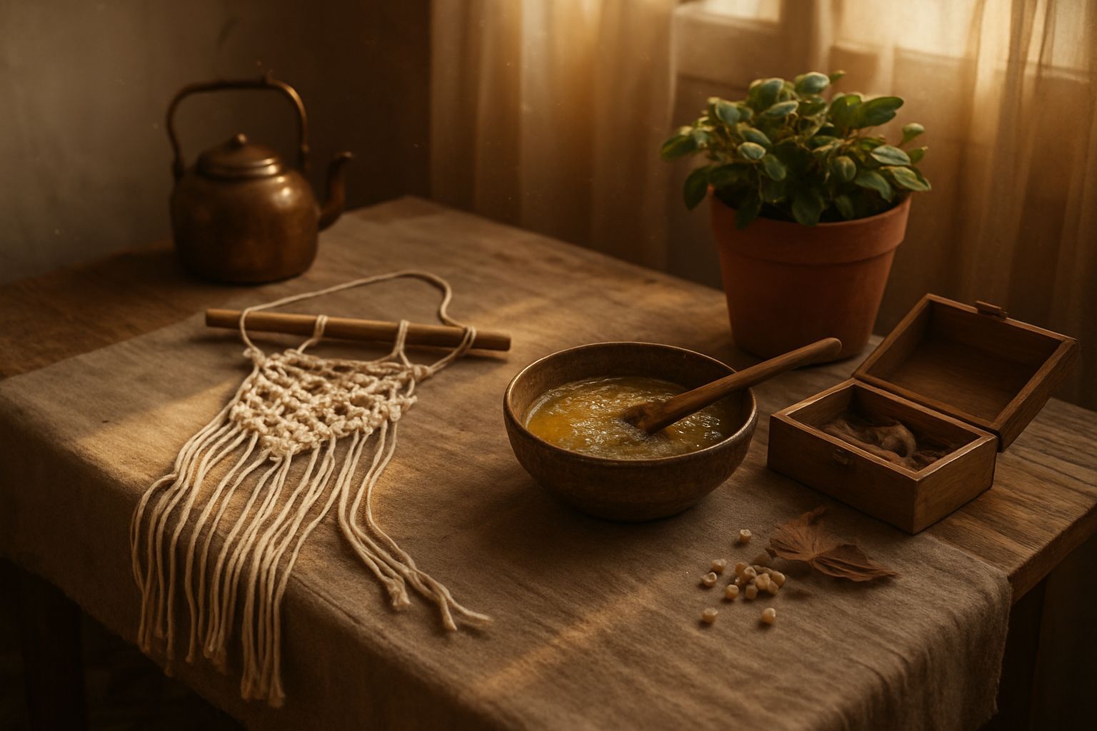 Cómo hacer un móvil colgante de macramé decorativo