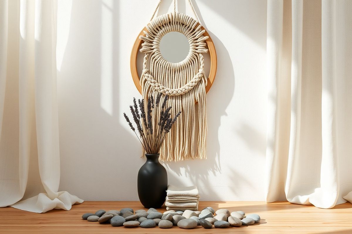 Créez votre miroir rond en macramé : Le tutoriel complet pour une touche bohème