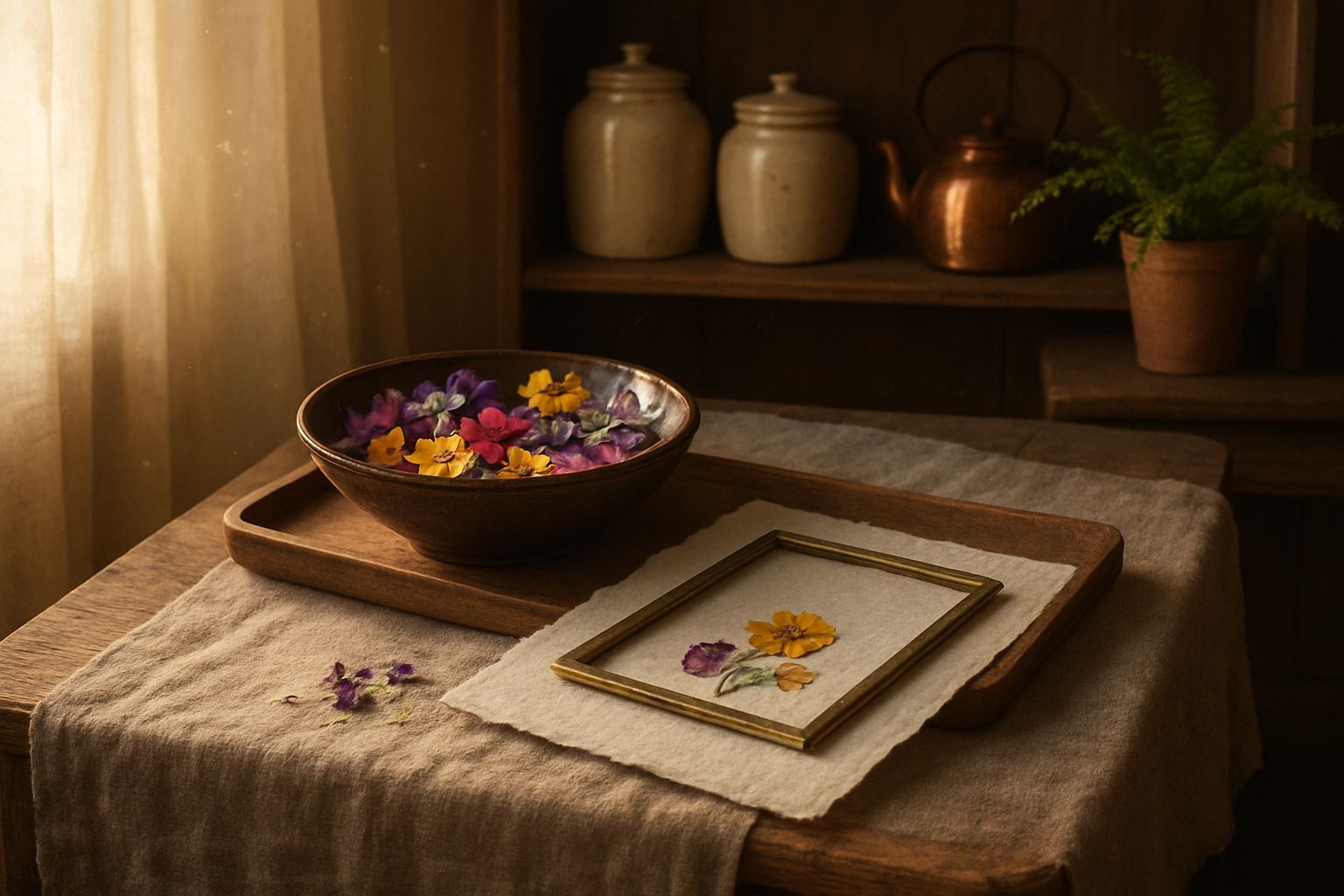 Créer un cadre herbier avec des fleurs pressées : tutoriel complet