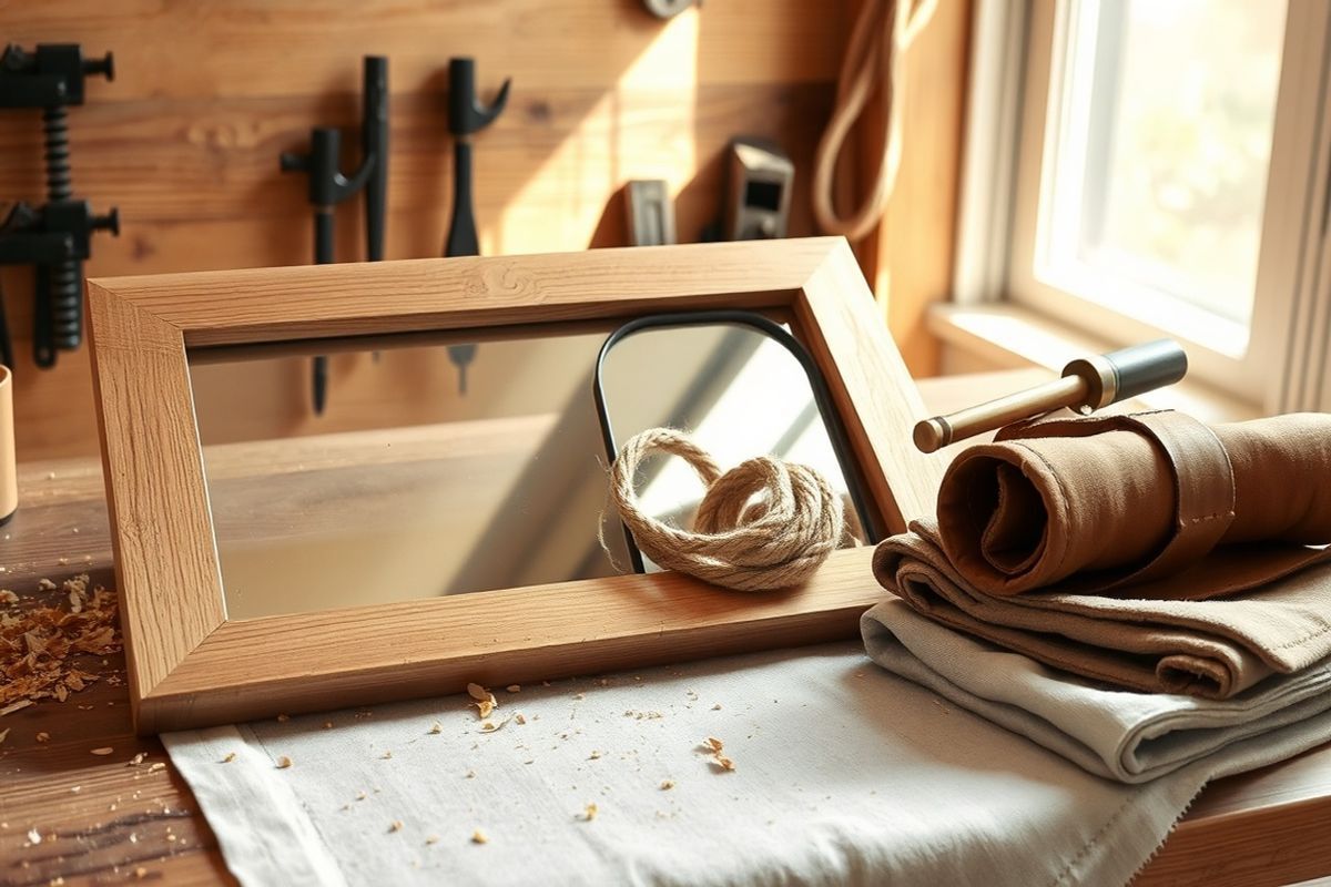 Craft Your Own Rustic Charm: A DIY Raw Wood Framed Mirror Tutorial