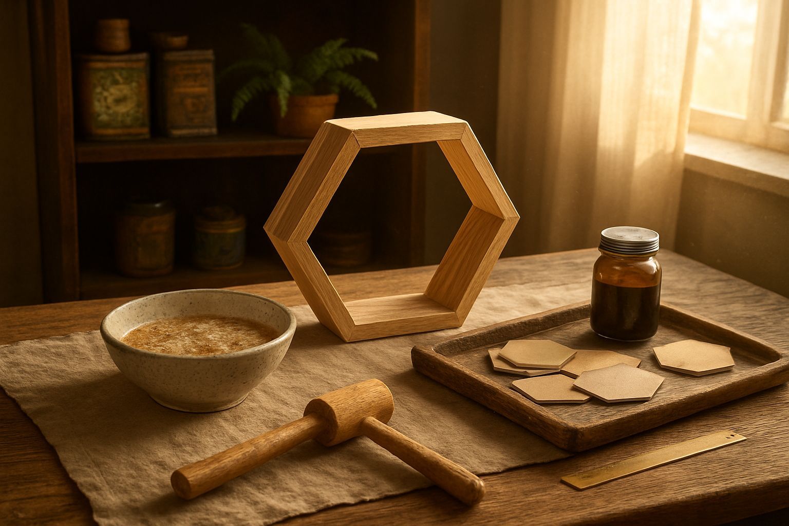 إرشاد شامل: كيفية صنع رف hexagonal (نيد دبيلة) في المنزل