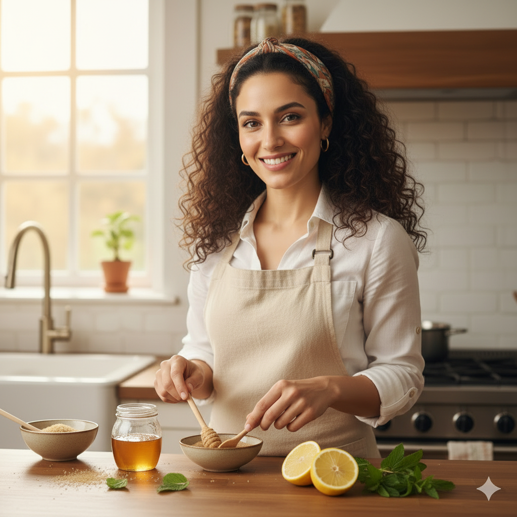 Exfoliante facial de azúcar y miel: Receta casera para una piel radiante