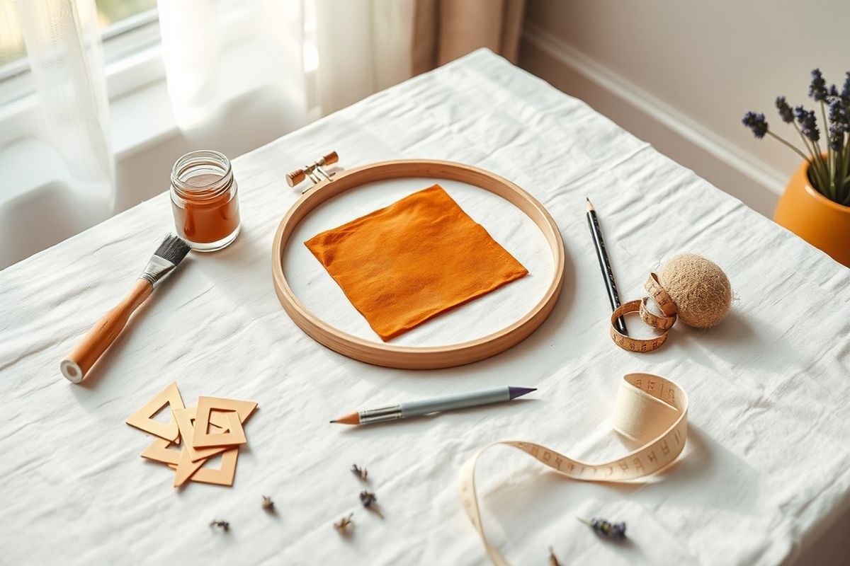 Craft Your Own Geometric Painted Textile Cushion: A DIY Guide