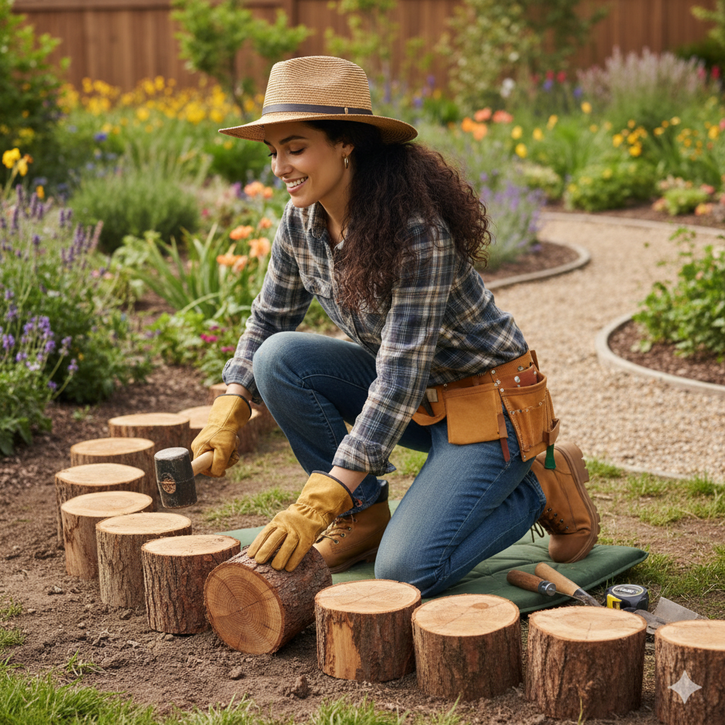 How to Create a Half-Log Landscape Border: A Step-by-Step Guide