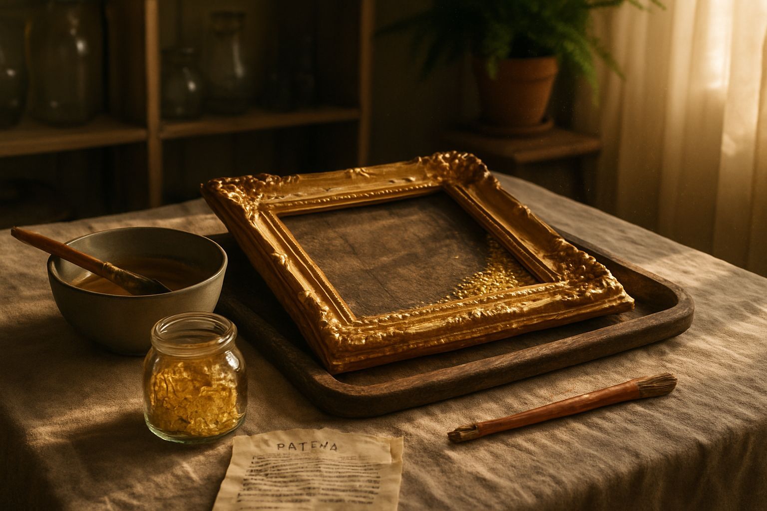 How to Create a Patina Gold Vintage Frame