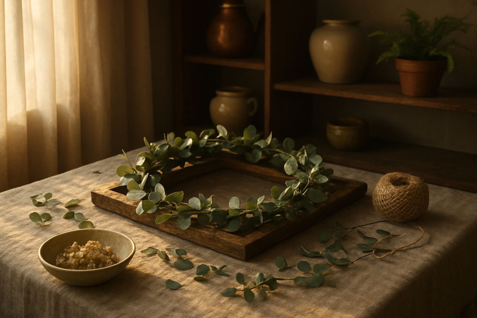 How to Make a Beautiful Dried Eucalyptus Wreath Frame