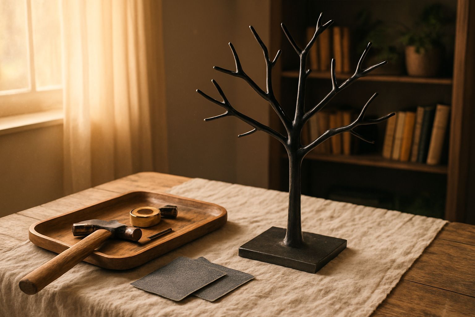 Comment installer un porte-manteau arbre mural en métal