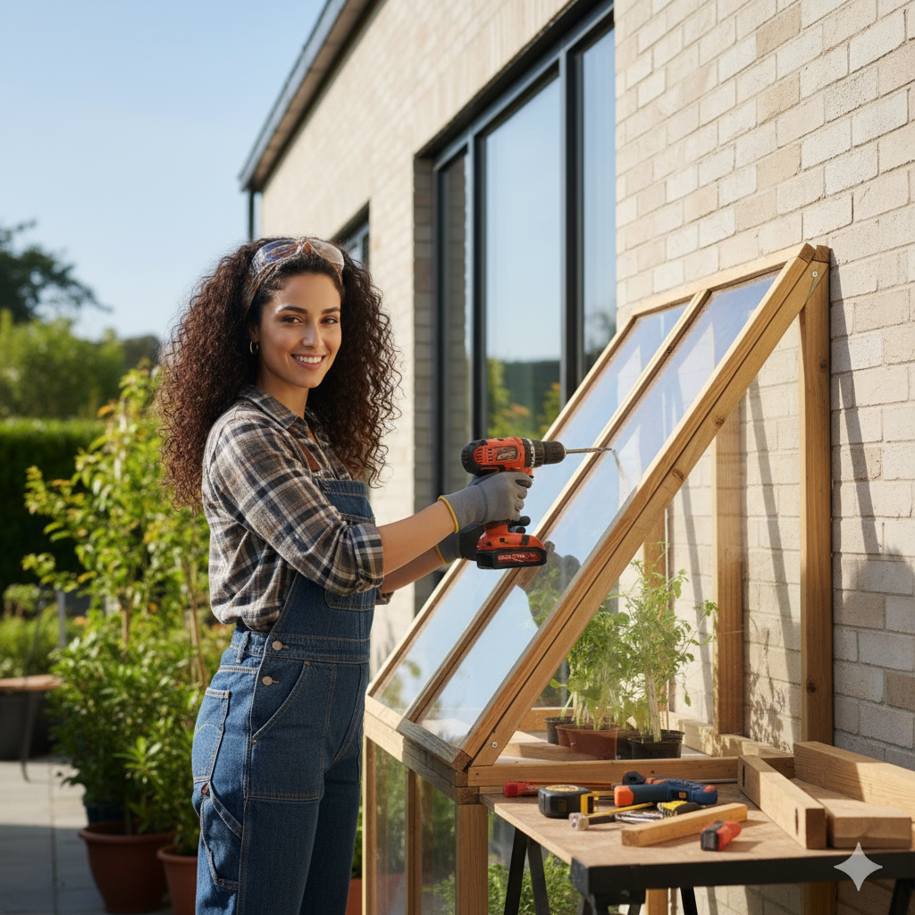 Cómo construir un invernadero adosado a la pared sur: Guía paso a paso